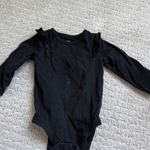 Cat & Jack Black Long Sleeve Bodysuit